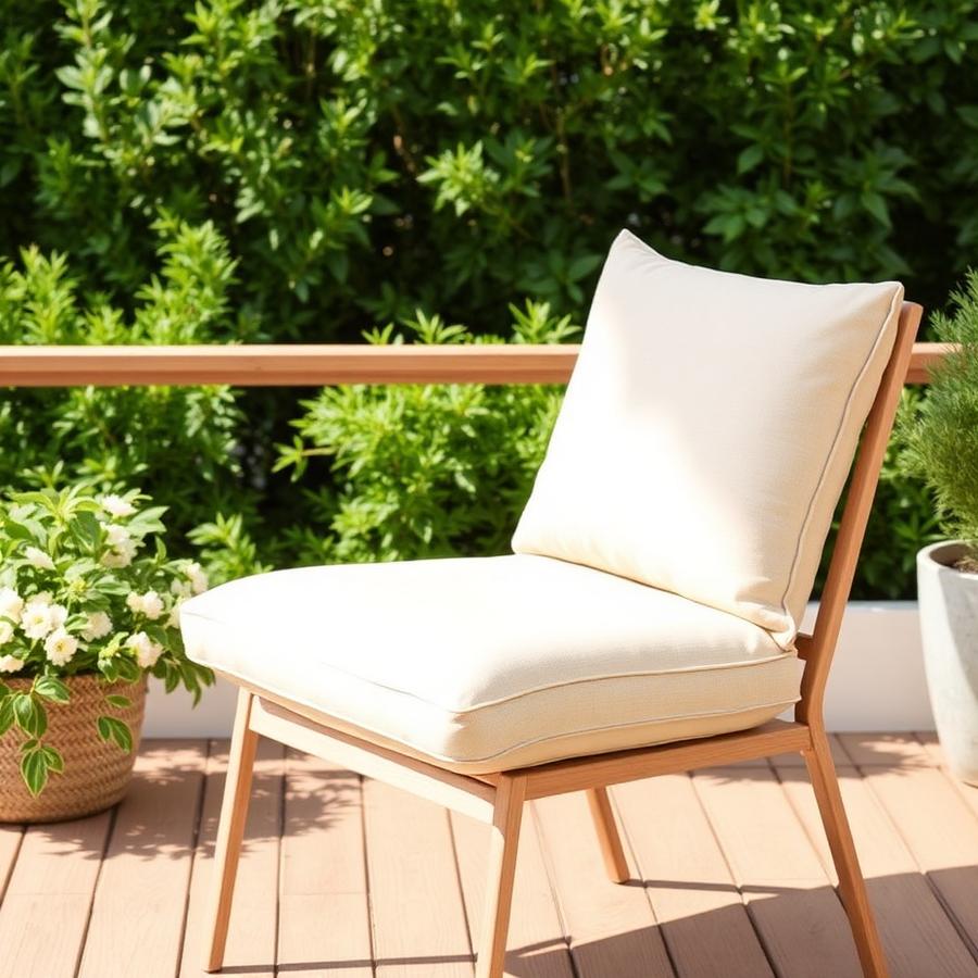 Cushioned Patio Chair in an outdoor setting